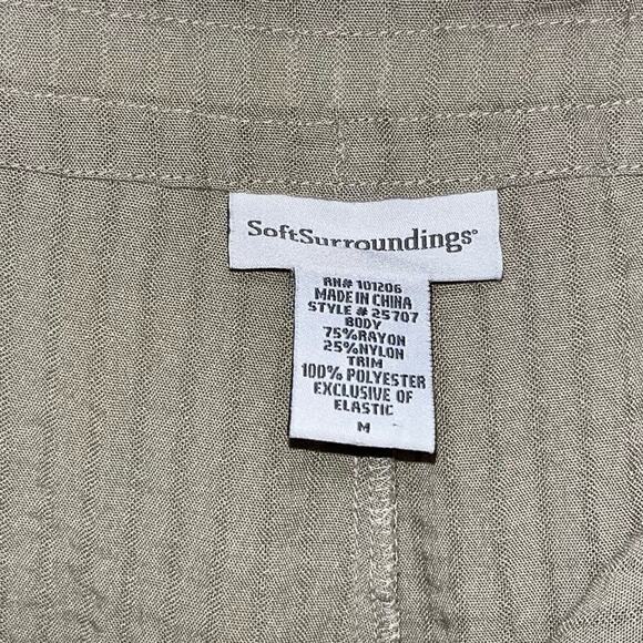 Soft Surroundings Boho Beachy Wide Leg Pants Size Medium Soft Rayon Nylon Blend - Picture 7 of 11